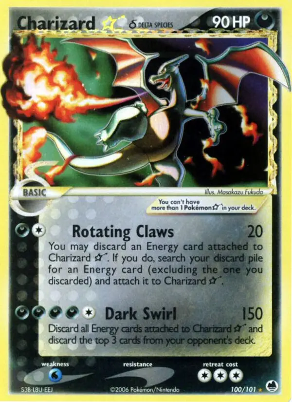 Charizard Gold Star #100 — Dragon Frontiers