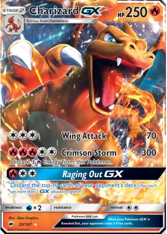 Charizard GX #20 — Burning Shadows