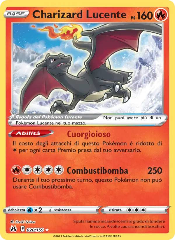 Charizard Lucente #020 — Zenit Regale