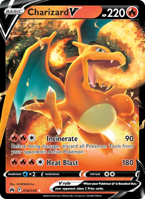 Charizard V #018 — Crown Zenith
