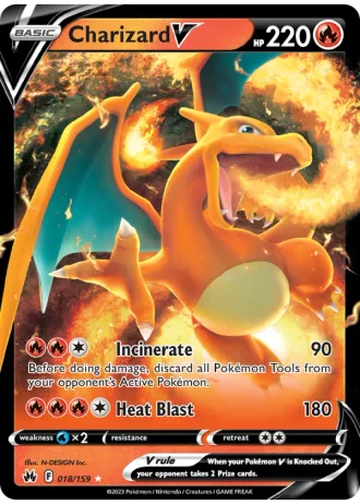 Charizard V #018/159 — Crown Zenith