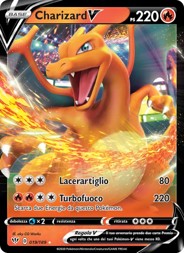 Charizard V #19 — Fiamme Oscure