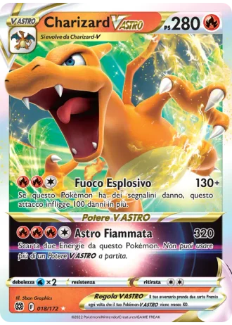 Charizard V ASTRO #018/172 — Astri Lucenti