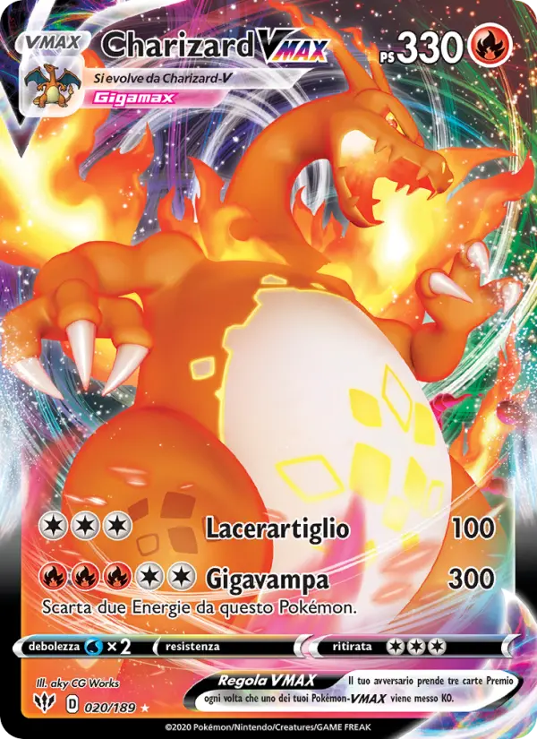 Charizard VMAX #20 — Fiamme Oscure