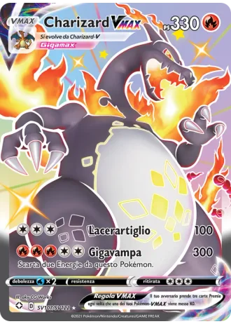 Charizard VMAX SV107 — Tesoro Cromatico (Destino Splendente)