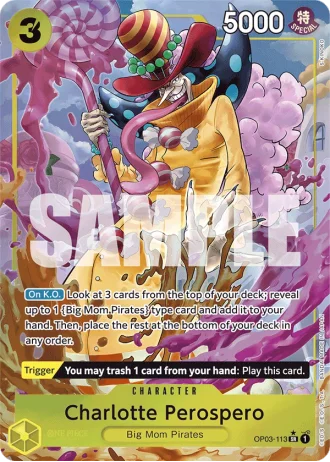 Charlotte Perospero (OP03-113) (Alternative Art) — One Piece The Best (PRB01)