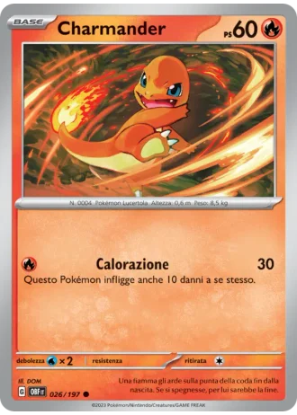 Charmander #026/197 — Ossidiana Infuocata