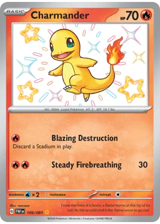 Charmander #109/91 — Paldean Fates