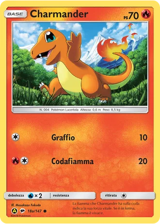 Charmander #18a — Carta alternativa A gialla