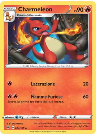 Charmeleon #24/185 — Voltaggio Sfolgorante