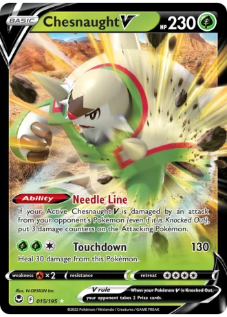 Chesnaught V #015/195 — Silver Tempest