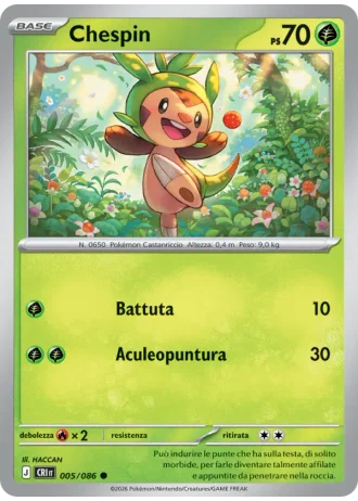 Chespin #005/86 — Caos Nascente
