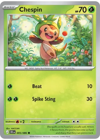 Chespin #005/86 — Chaos Rising
