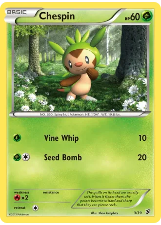 Chespin #3 — Kalos Starter Set