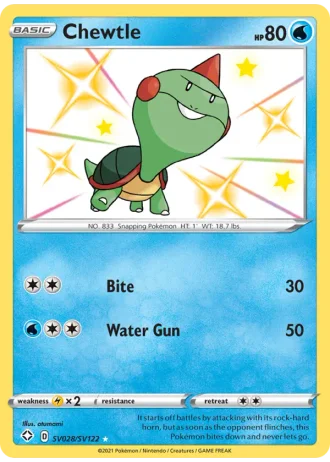 Chewtle SV028/122 — Shiny Vault (Shining Fates)