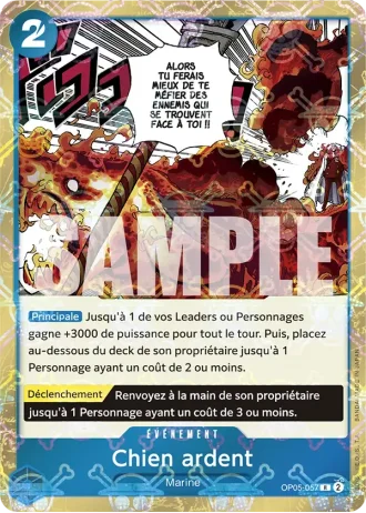 Chien ardent (OP05-057) (Alternative Art) — ONE PIECE CARD THE BEST (PRB01)