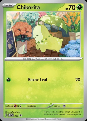 Chikorita #069 — MEP Black Star Promos