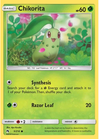 Chikorita #5/214 — Lost Thunder