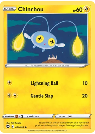 Chinchou #051/195 — Silver Tempest