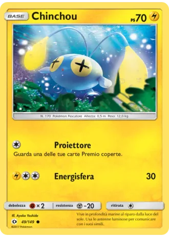 Chinchou #49/149 — Sole e Luna