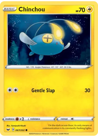 Chinchou #67/202 — Sword & Shield