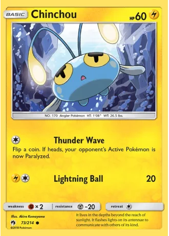 Chinchou #73/214 — Lost Thunder