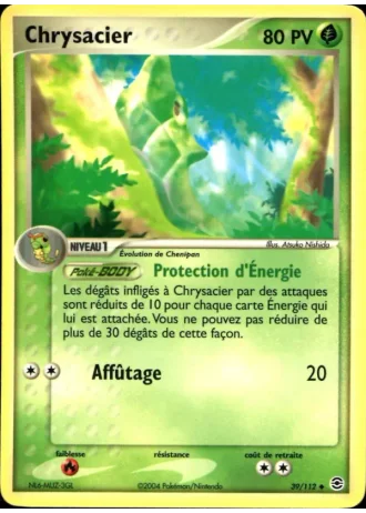 Chrysacier #39/112 — EX Rouge Feu & Vert Feuille
