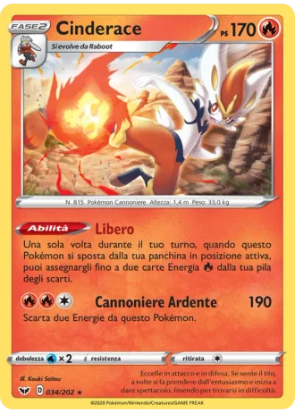 Cinderace #34/202 — Spada e Scudo