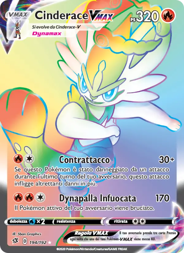 Cinderace VMAX #194 — Fragore Ribelle
