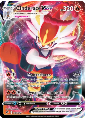 Cinderace VMAX #36/192 — Fragore Ribelle