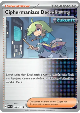 Ciphermaniacs Decodierung #104/131 — Prismatische Entwicklungen