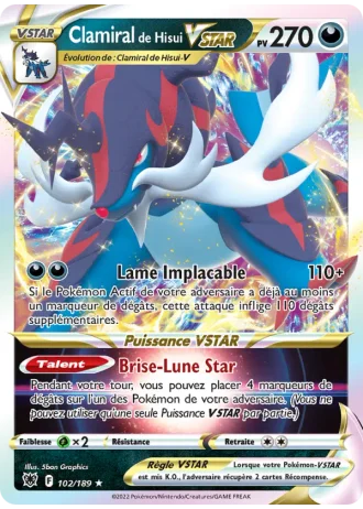 Clamiral de Hisui VSTAR #102 — Astres Radieux