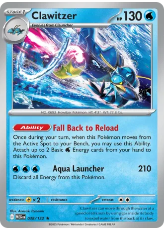 Clawitzer #038/132 — Mega Evolution
