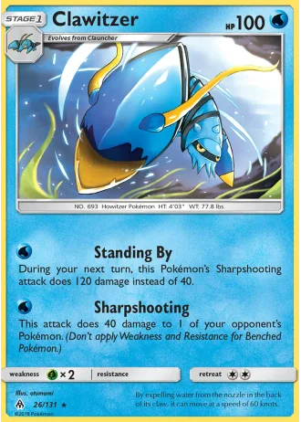 Clawitzer #26/131 — Forbidden Light