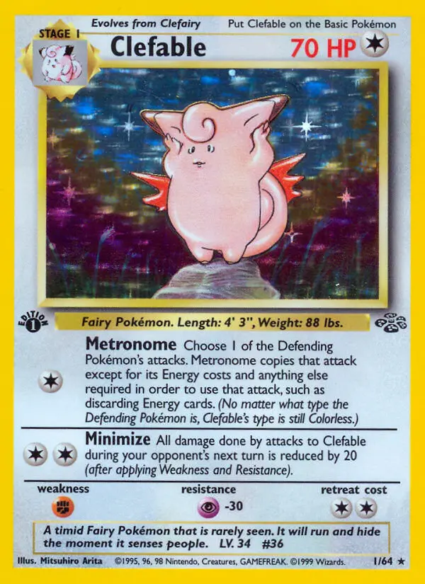 Clefable (1st Edition) #1 — Jungle (1st Edition)