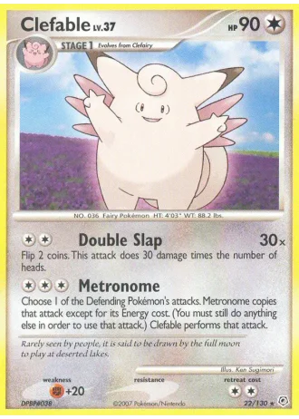 Clefable #22 — Diamond & Pearl