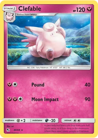 Clefable #40 — Hidden Fates