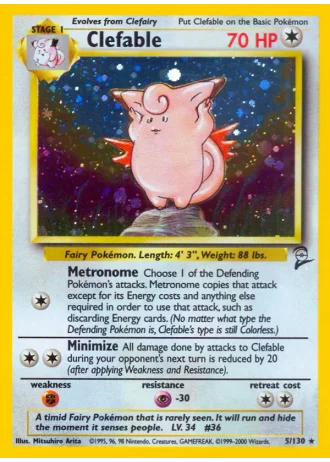Clefable #5/130 — Base Set 2