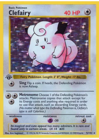 Clefairy #5 — Base Set