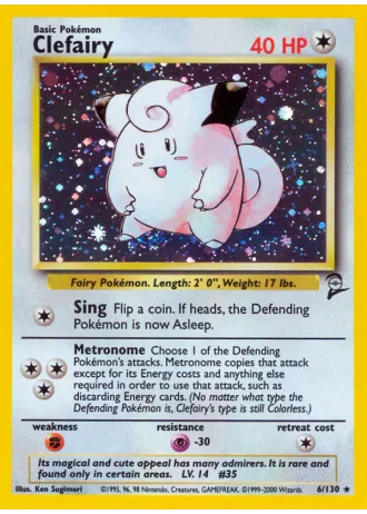 Clefairy #6/130 — Base Set 2