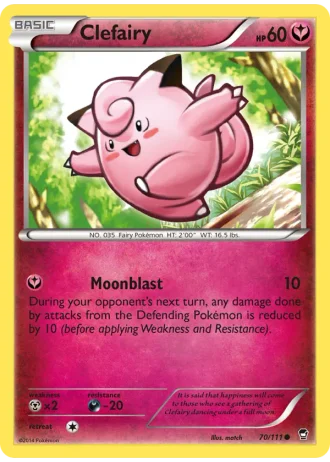 Clefairy #70/111 — Furious Fists