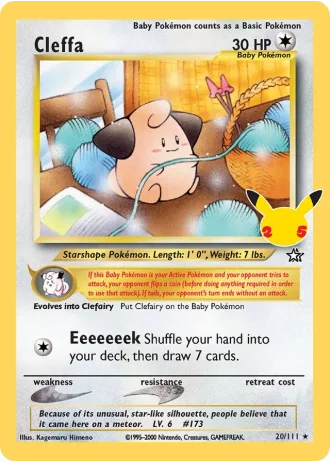 Cleffa #20/111 — Classic Collection (Celebrations)