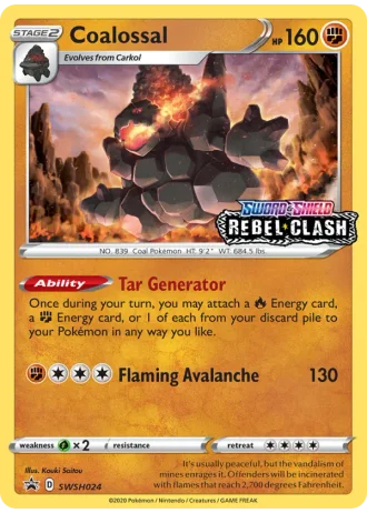 Coalossal SWSH024 — Sword & Shield Promos