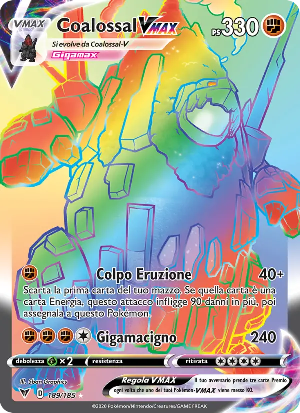 Coalossal VMAX #189 — Voltaggio Sfolgorante