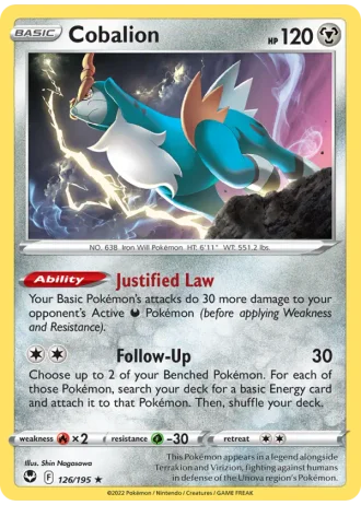 Cobalion #126/195 — Silver Tempest