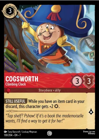 Cogsworth - Climbing Clock #130/204 — Archazia's Island
