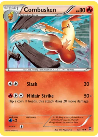 Combusken #13/111 — Furious Fists