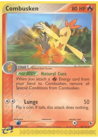 Combusken #28/109 — EX Rubino & Zaffiro