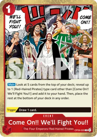 Come On!! We'll Fight You!! (OP09-020) (Reprint) — One Piece Card The Best Vol.2(PRB02)