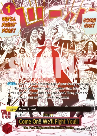 Come On!! We'll Fight You!! (OP09-020) (Special Rare) — One Piece Card The Best Vol.2(PRB02)